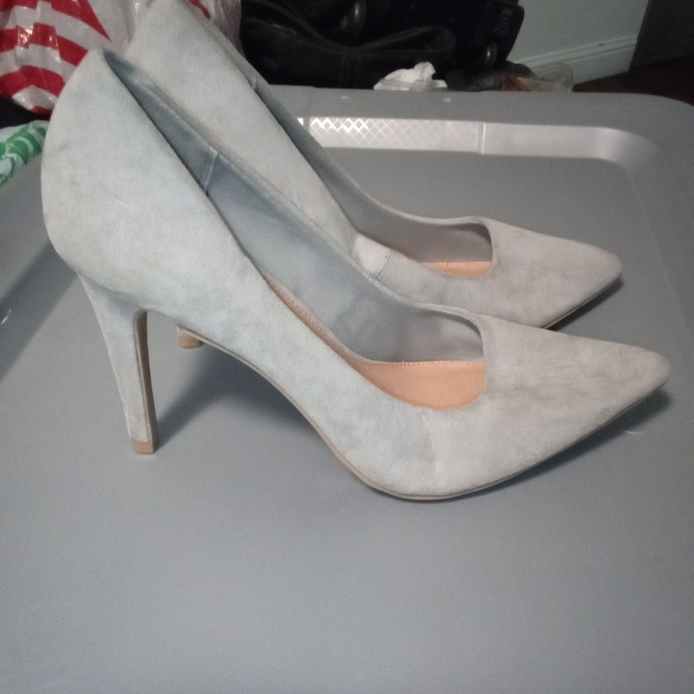 Christian Siriano Light Gray Heels
